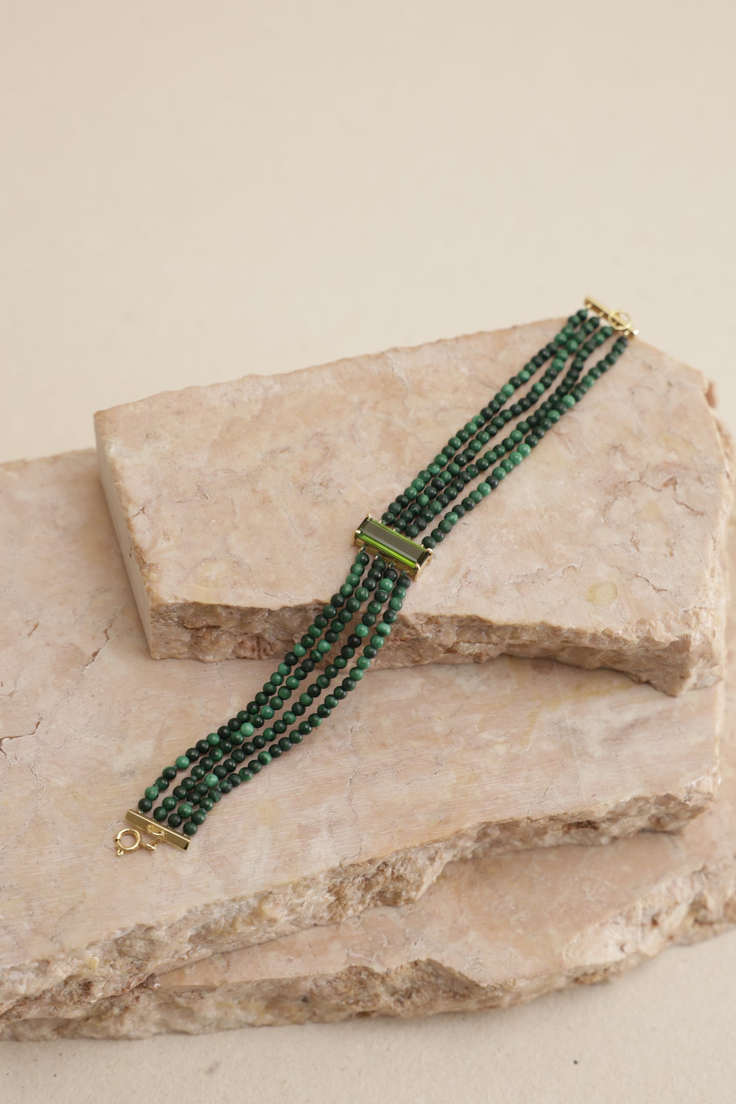 Pulseira Malaquita - Pronta entrega -