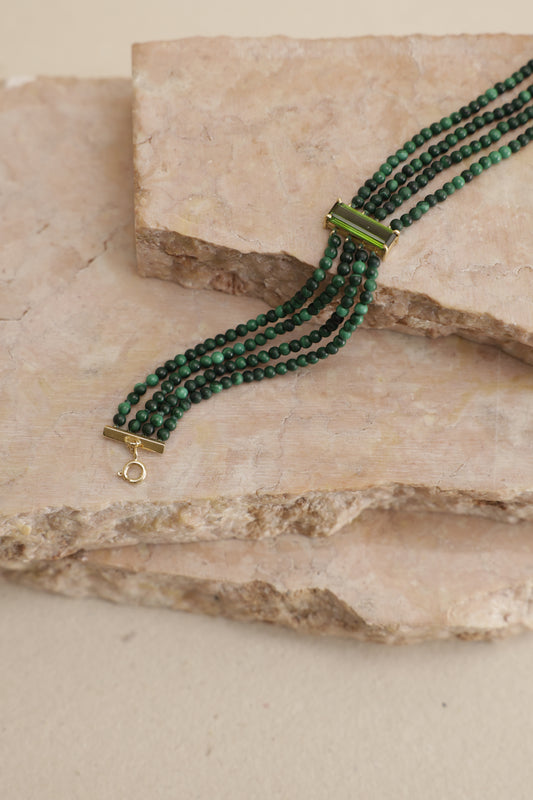 Pulseira Malaquita - Pronta entrega -