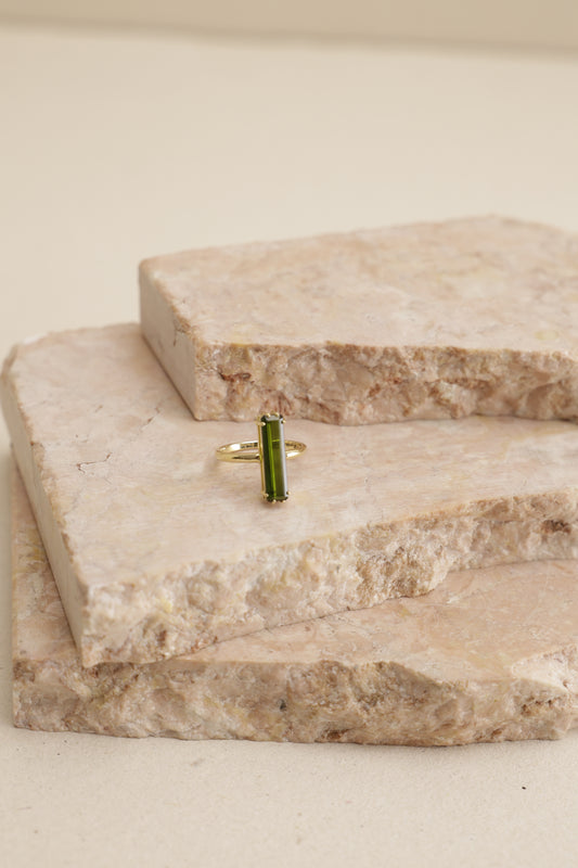 Anel Turmalina Verde