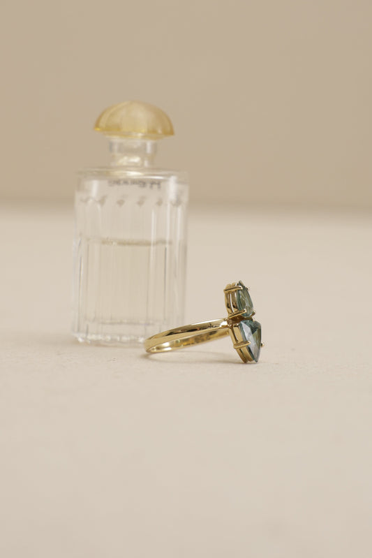 Anel Turmalinas Azuis - Pronta entrega-