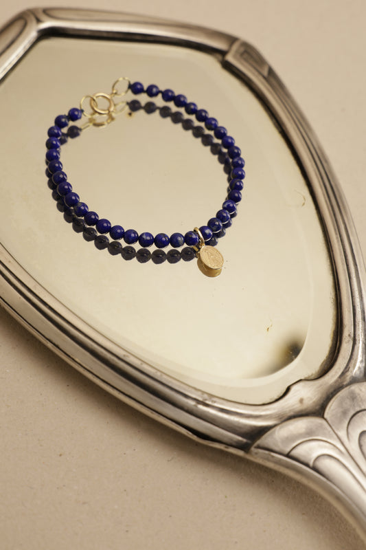 Pulseira Lápis Lazuli Nossa Senhora