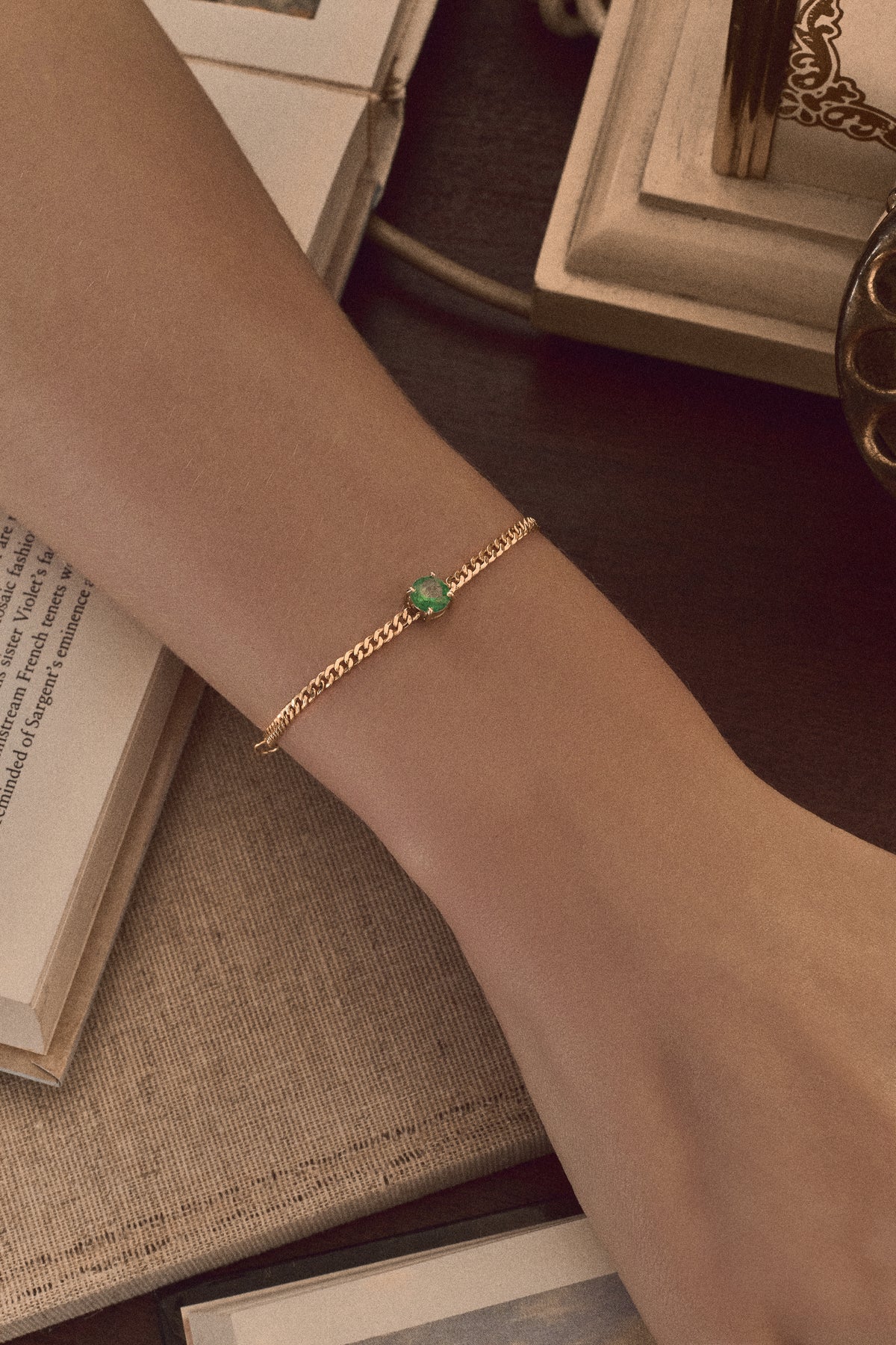 Pulseira Victoria Groumet Esmeralda - pronta entrega -