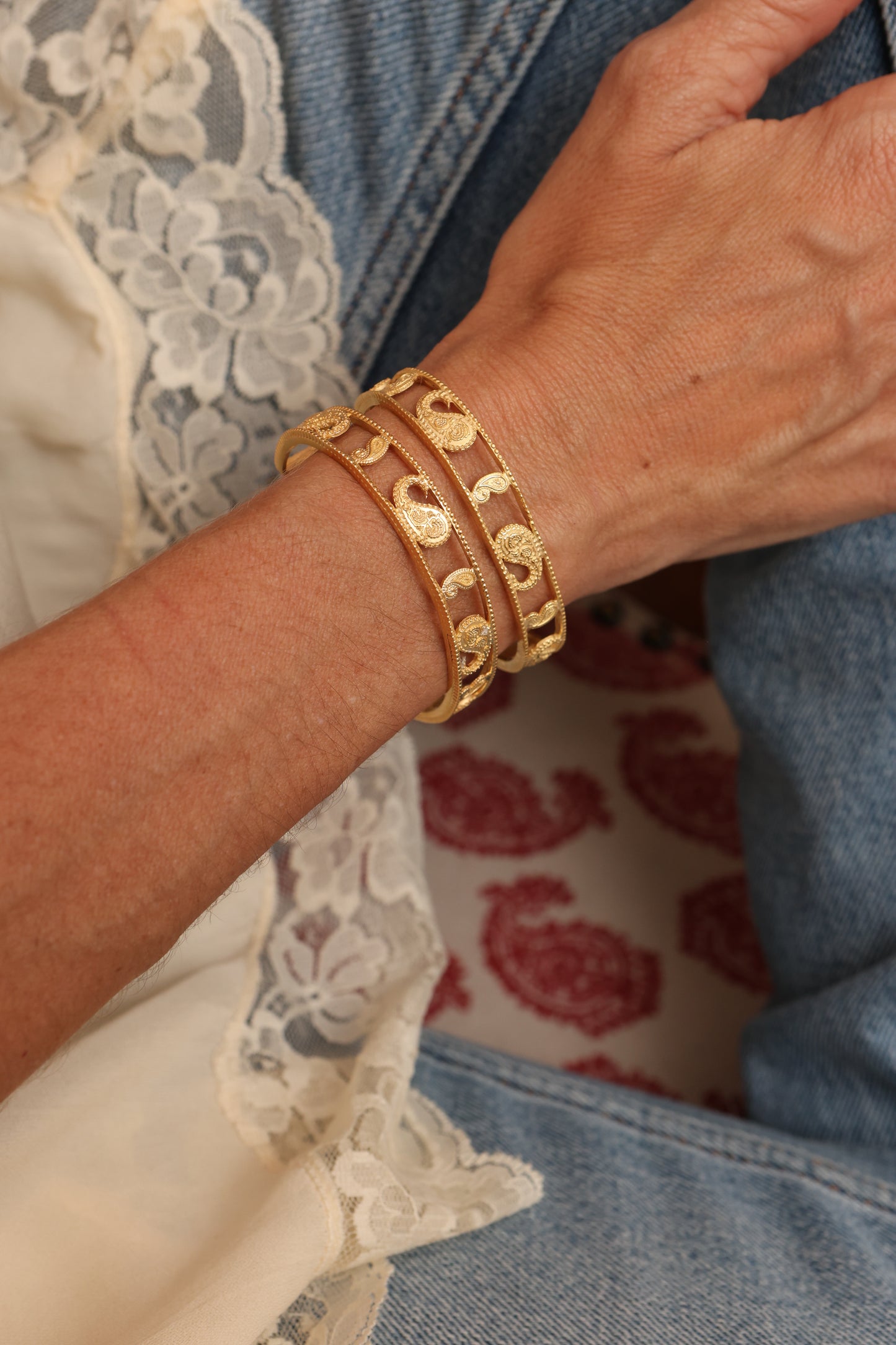 Bracelete Paisley Prata