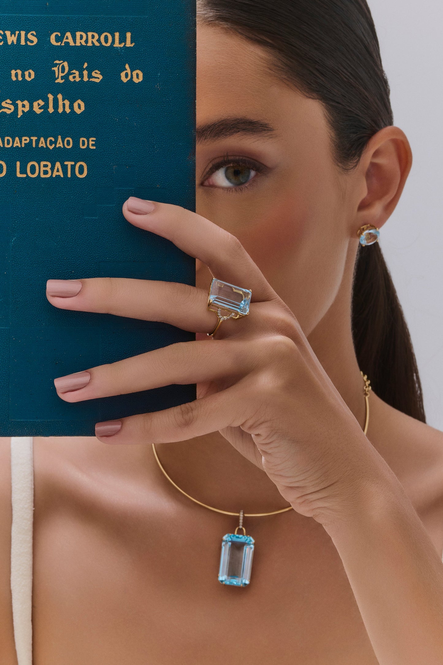 Anel topázio sky lock G