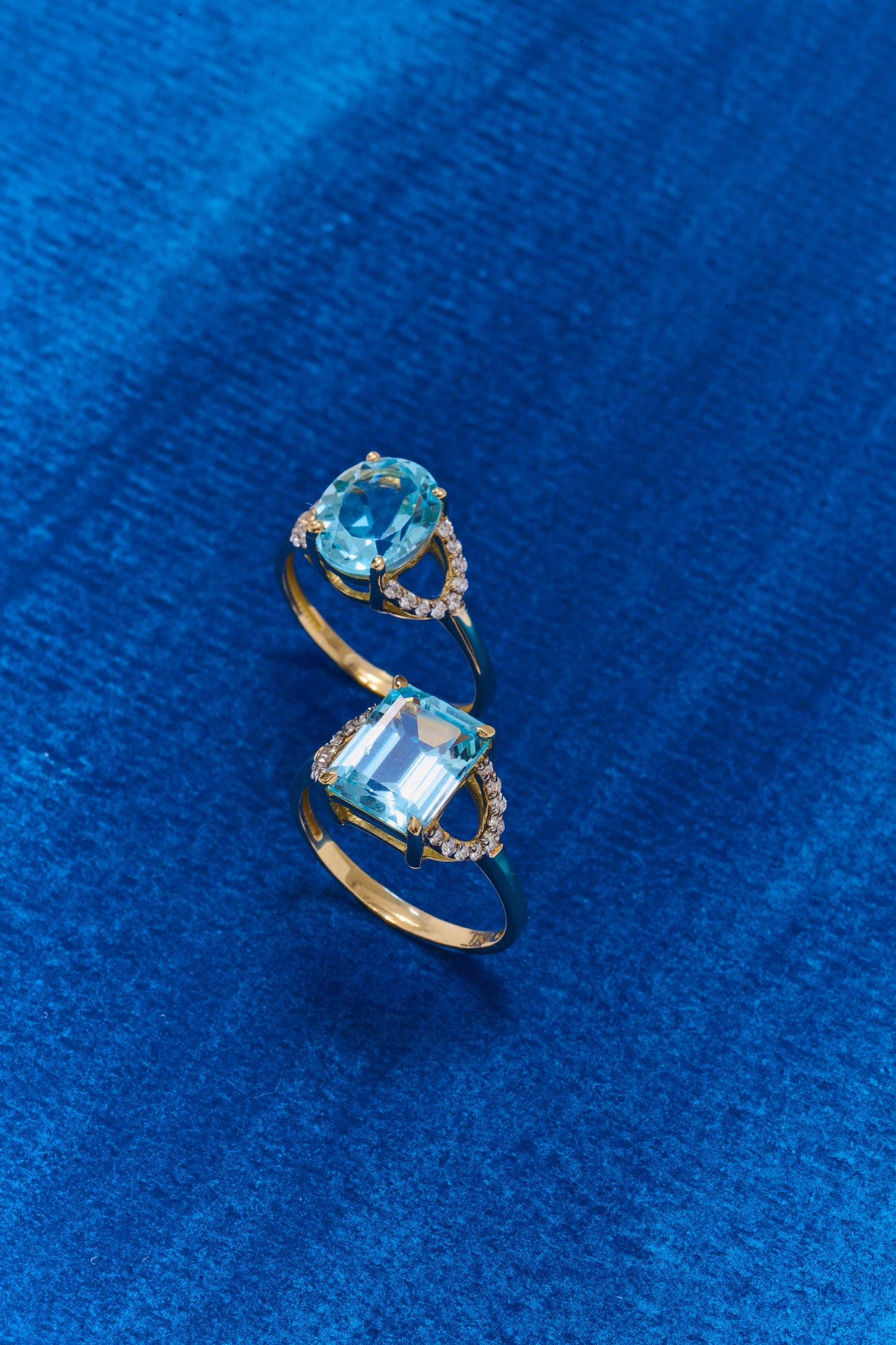 Anel topázio sky lock octo - Pronta entrega -