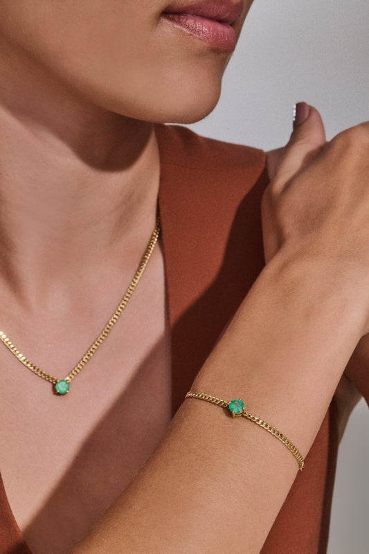 Pulseira Victoria Groumet Esmeralda - pronta entrega -