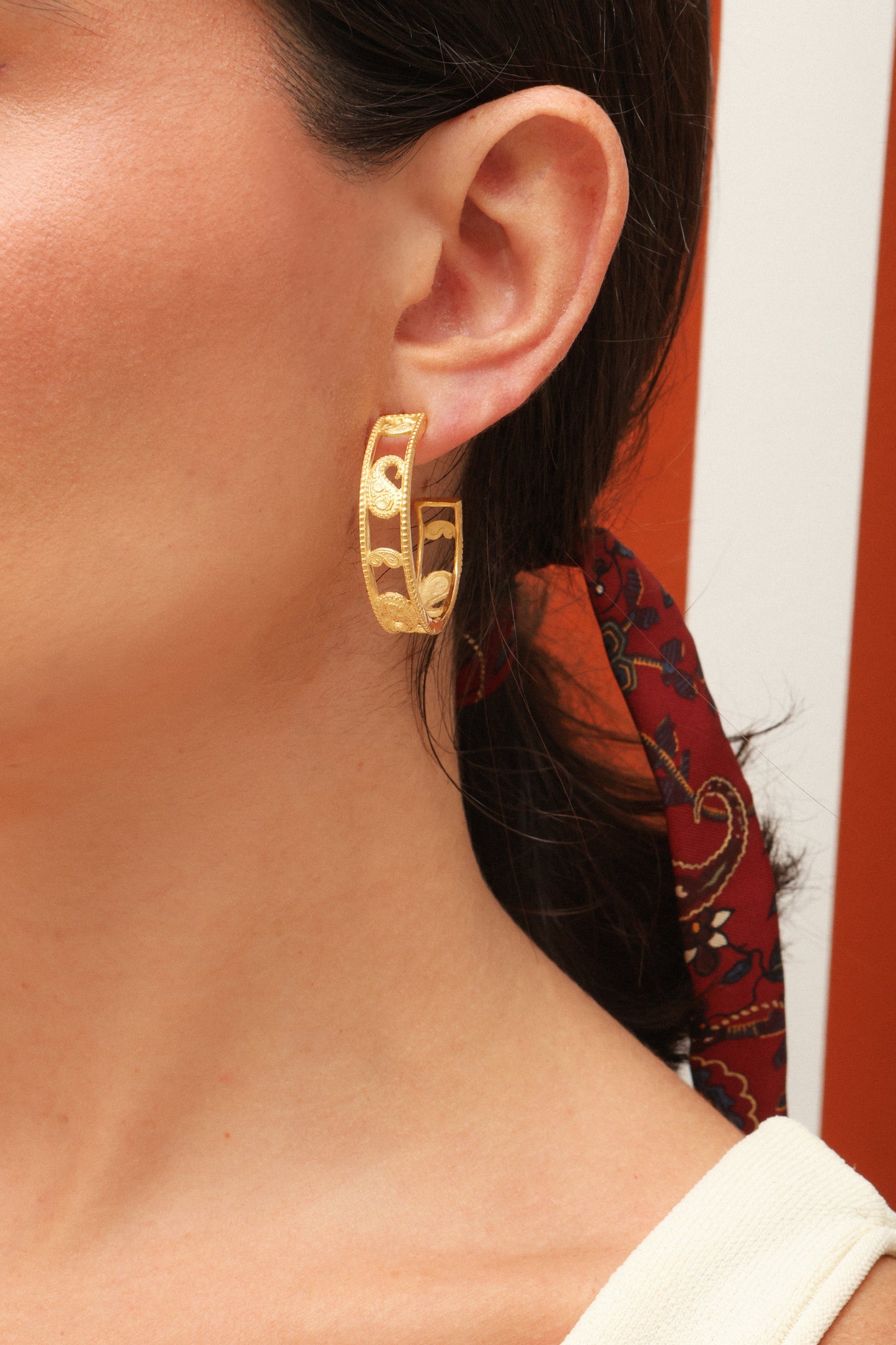 Argola Paisley G Prata