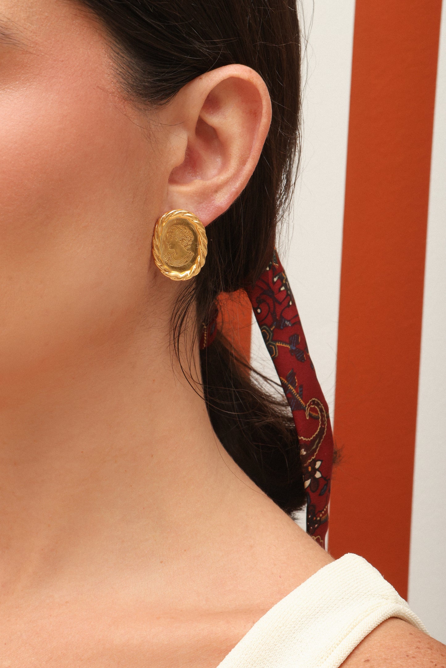 Brincos Camafeu Prata