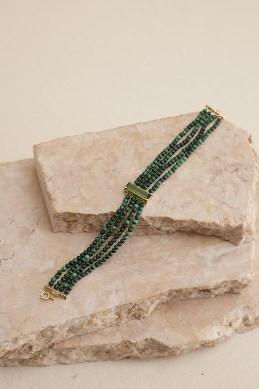 Pulseira Malaquita - Pronta entrega -
