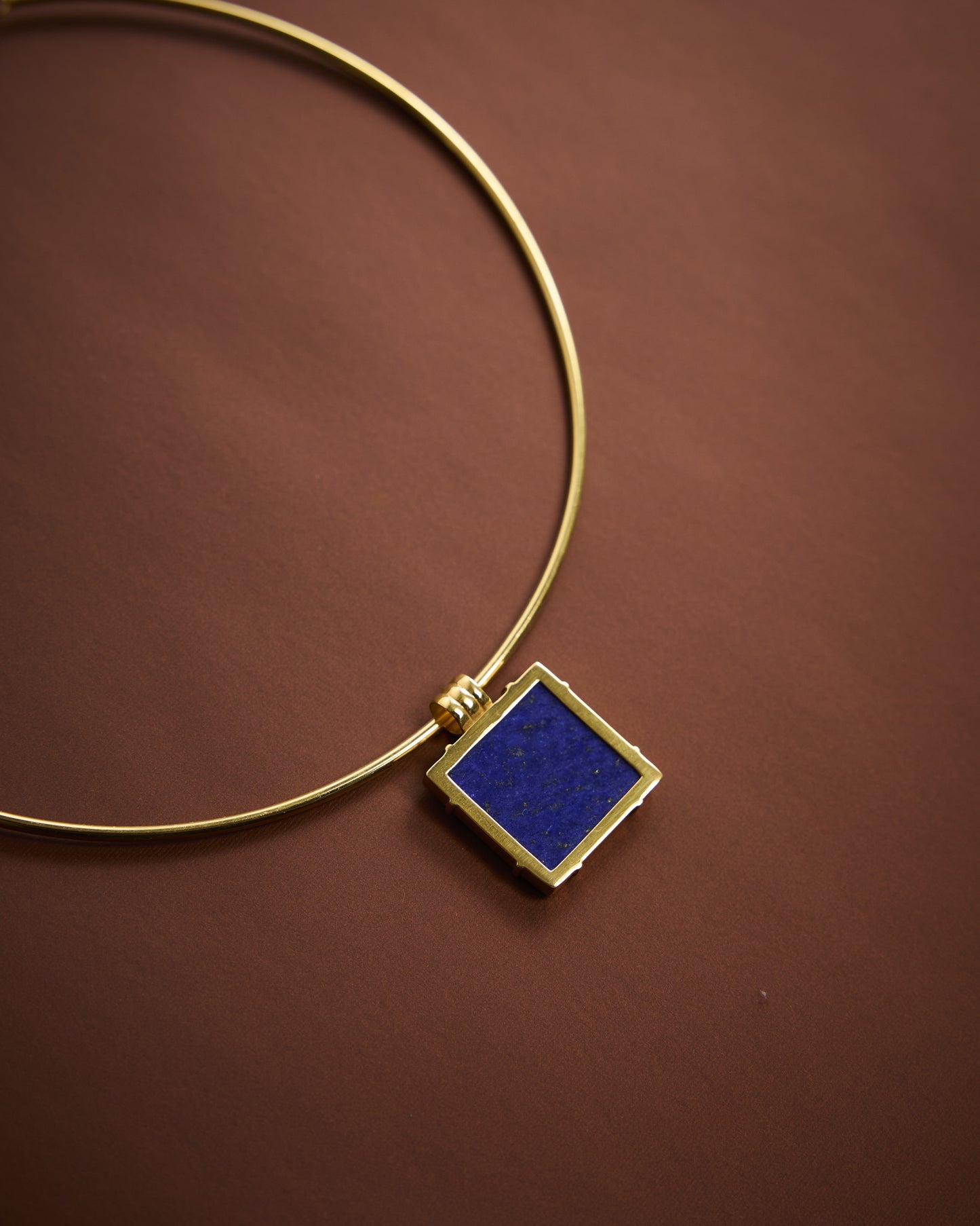 Choker Egito Lápis Lazúli prata