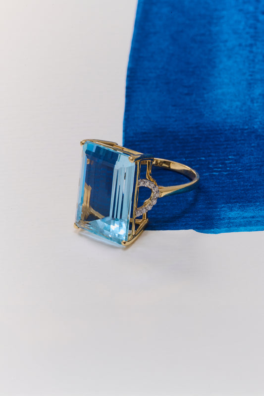 Anel topázio sky lock G